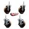 Service Caster 4 Inch High Temp Phenolic 34 Inch Threaded Stem Caster Set 2 Brakes SCC SCC-TS20S414-PHRHT-34212-2-TLB-2 - alternate 2